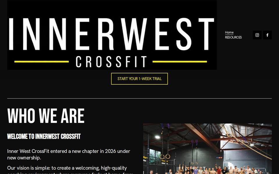 Innerwest CrossFit website