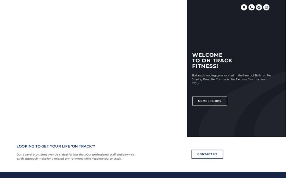 On Track Fitness website