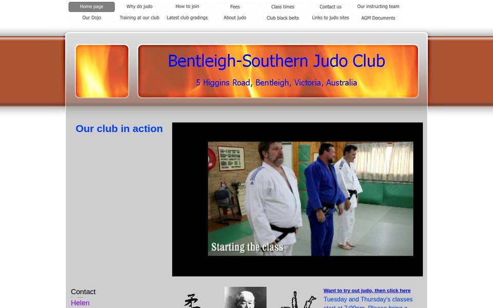 Bentleigh-Southern Judo Club website
