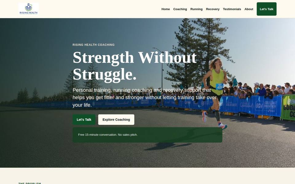 Rising Health website