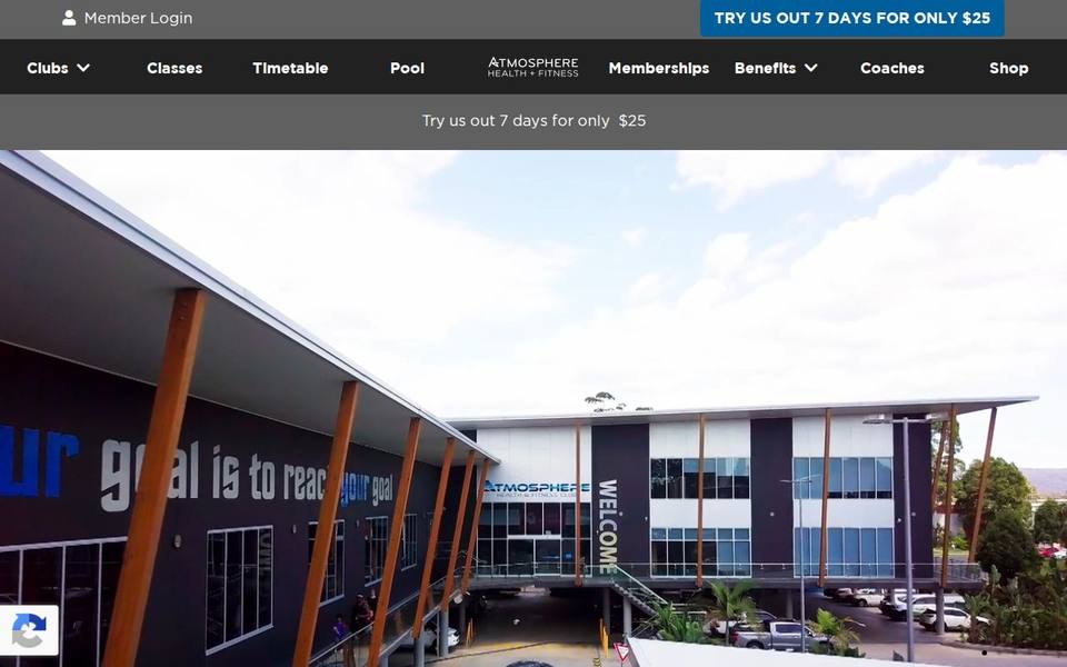 Atmosphere Health and Fitness Club website