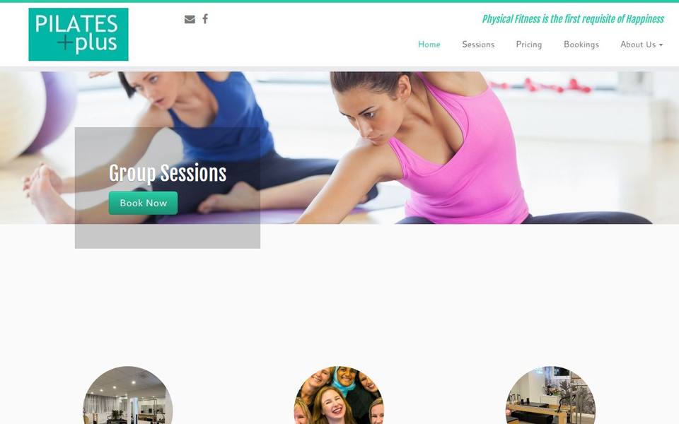 Pilates Plus website