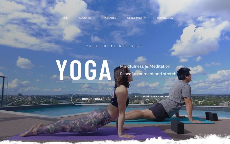 Sydney Rooftop Yoga website