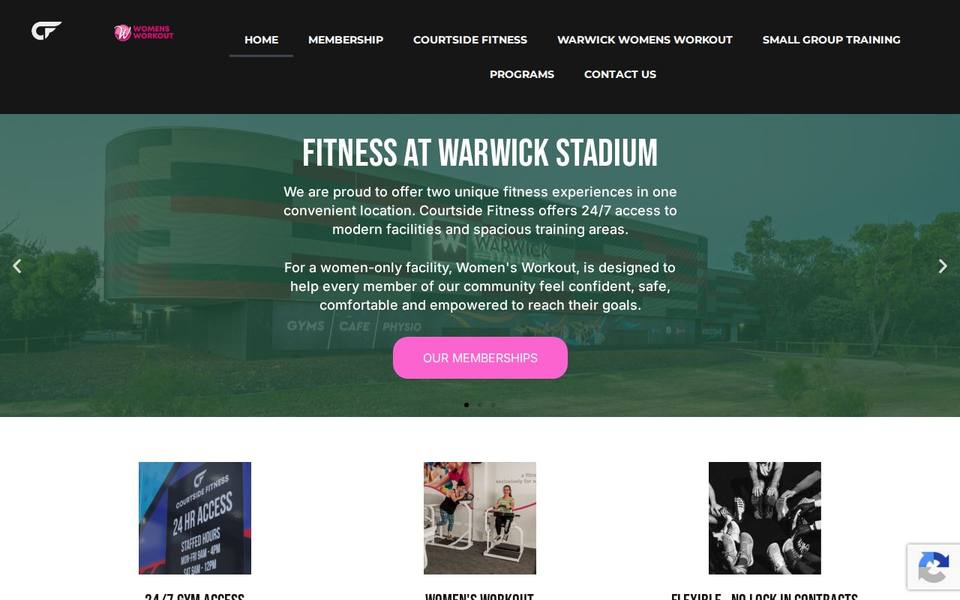 Courtside Fitness website