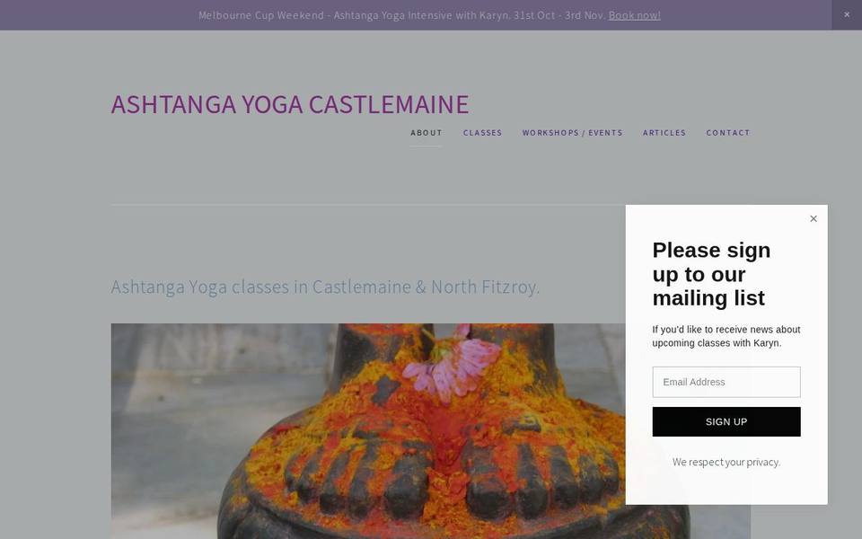 Ashtanga Yoga Melbourne website