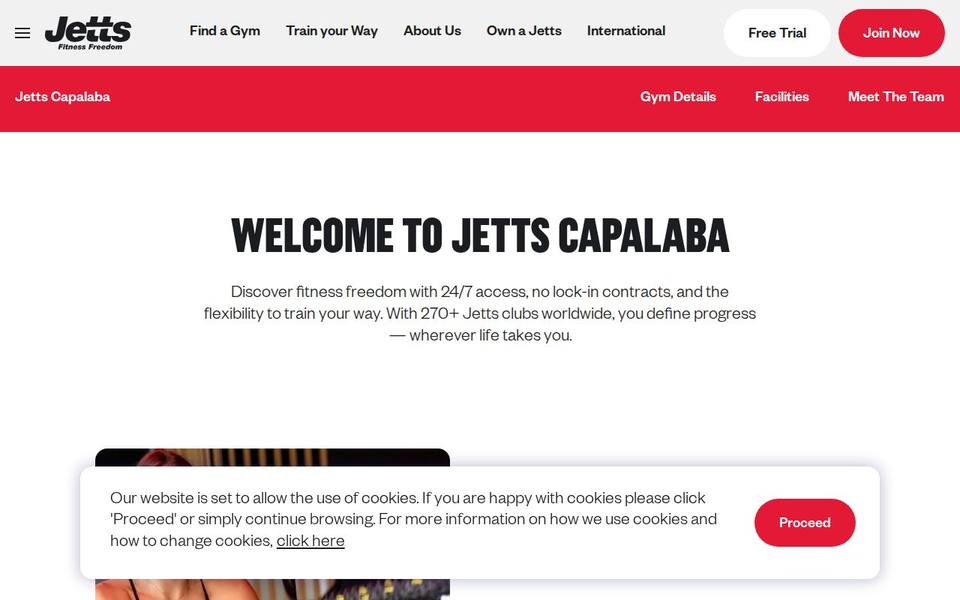 Jetts Capalaba website