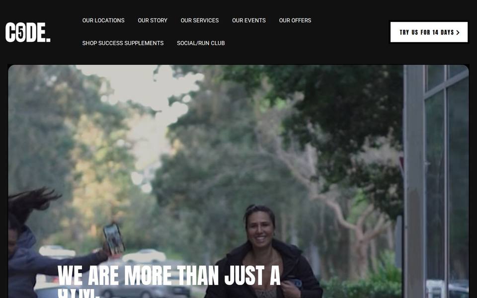Code 5 Fitness website