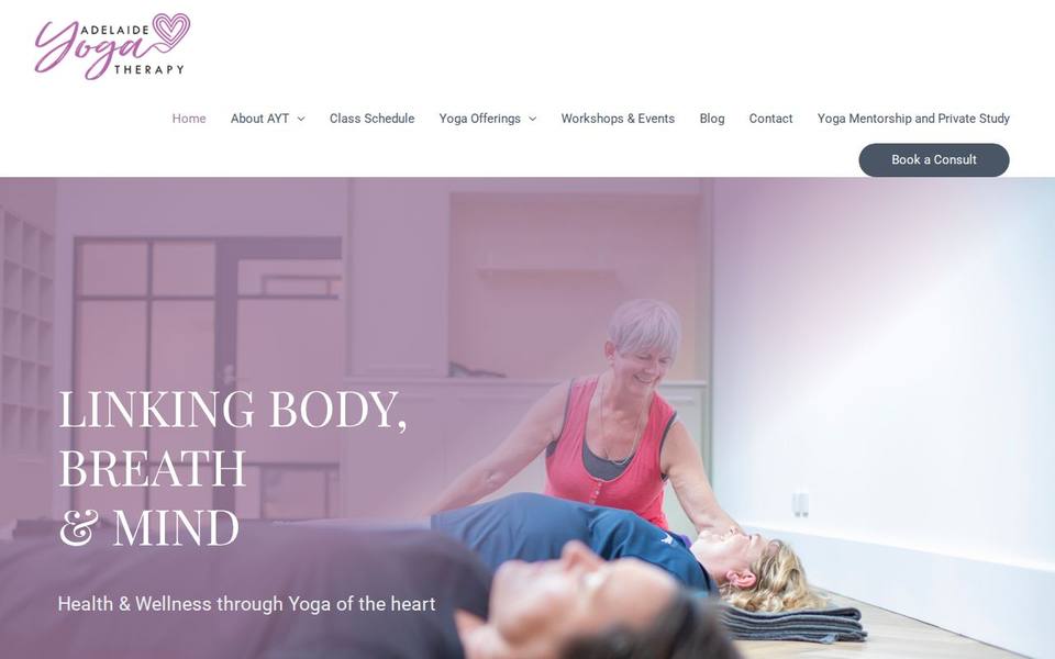Adelaide Yoga Therapy website