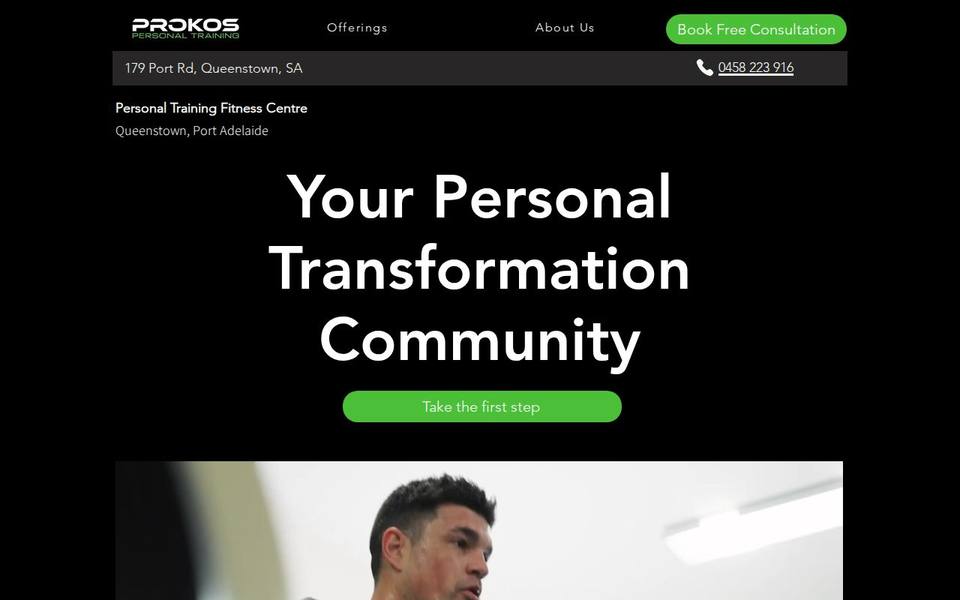 Prokos Personal Training website