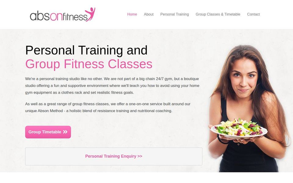 Abson Fitness Personal Training Studio website
