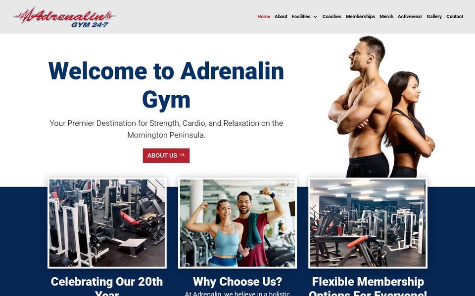 Adrenalin Gym 24-7 website