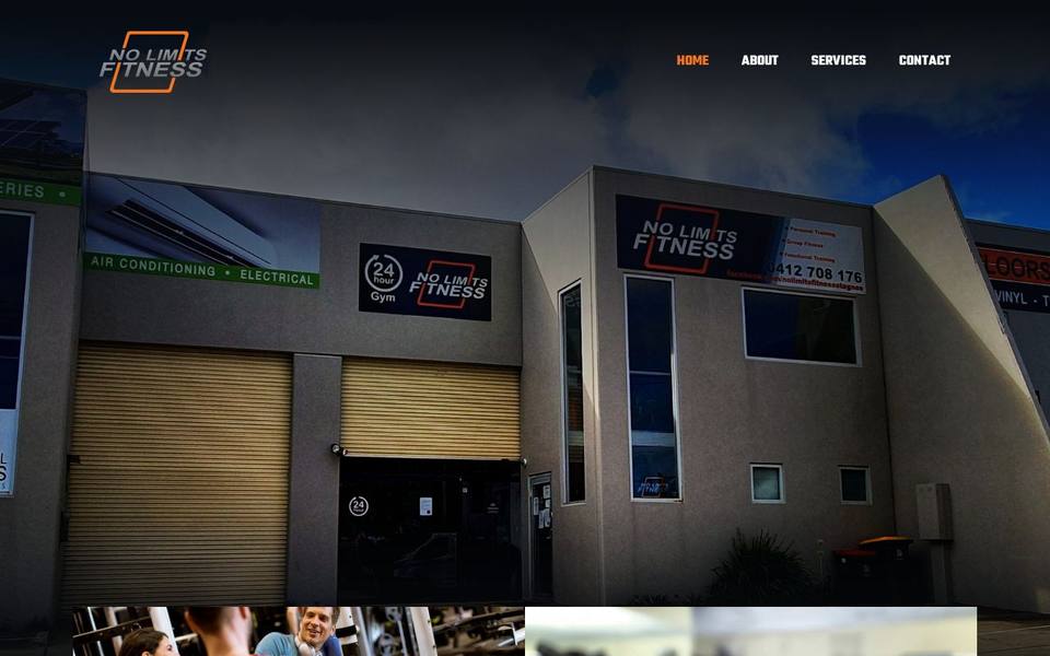 No Limits Fitness website