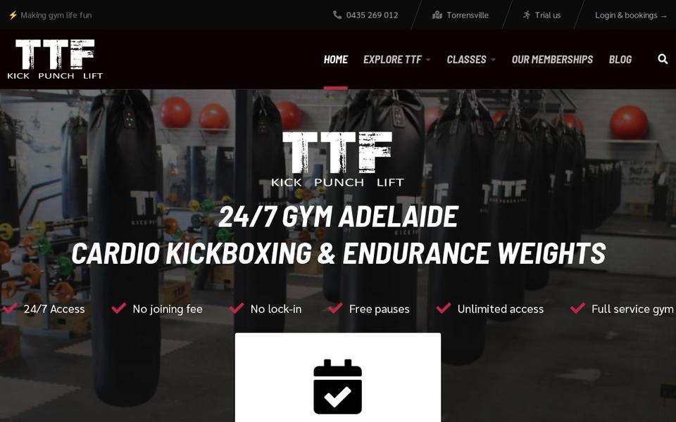 TTF Kick Punch Lift website