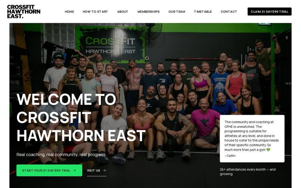 CrossFit Hawthorn East website