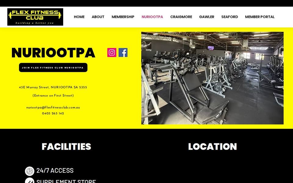 Flex Fitness Club Nuriootpa website
