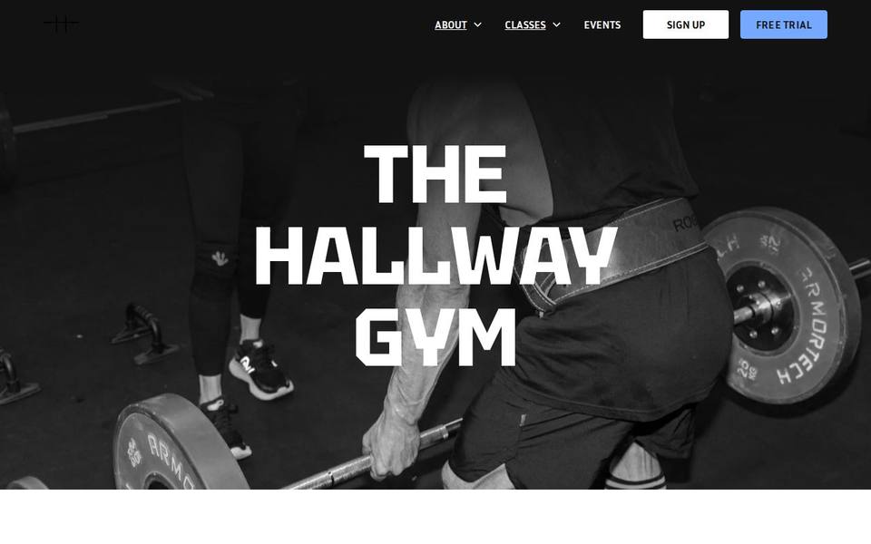 The Hallway Gym website