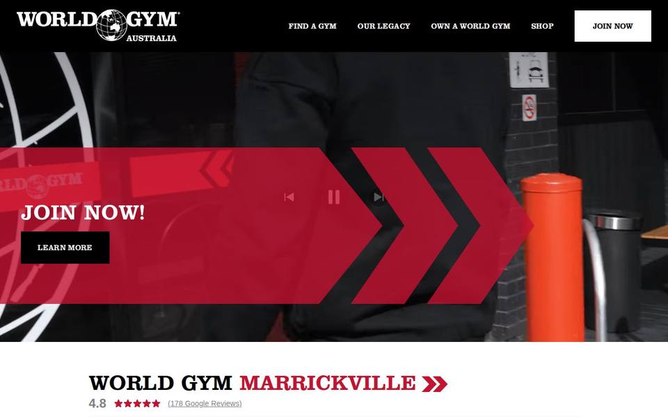 World Gym Marrickville website