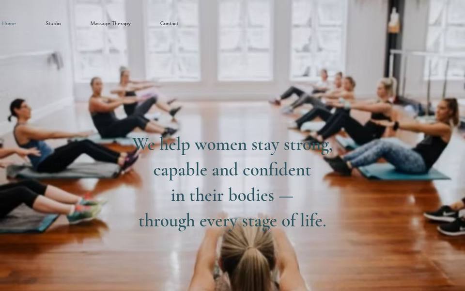The PilatesBarre Newcastle website