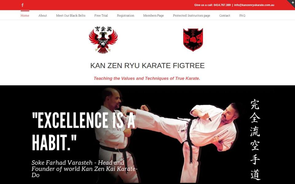 Kan Zen Ryu Karate website