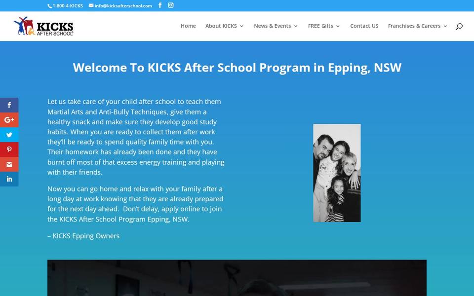 KICKS Epping website