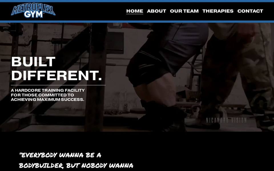Metroflex Gym website