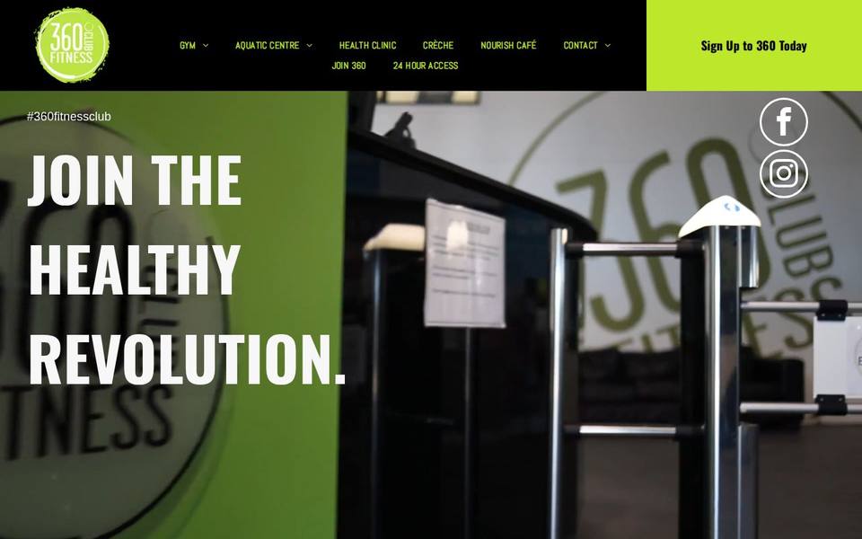 360 Club Fitness website