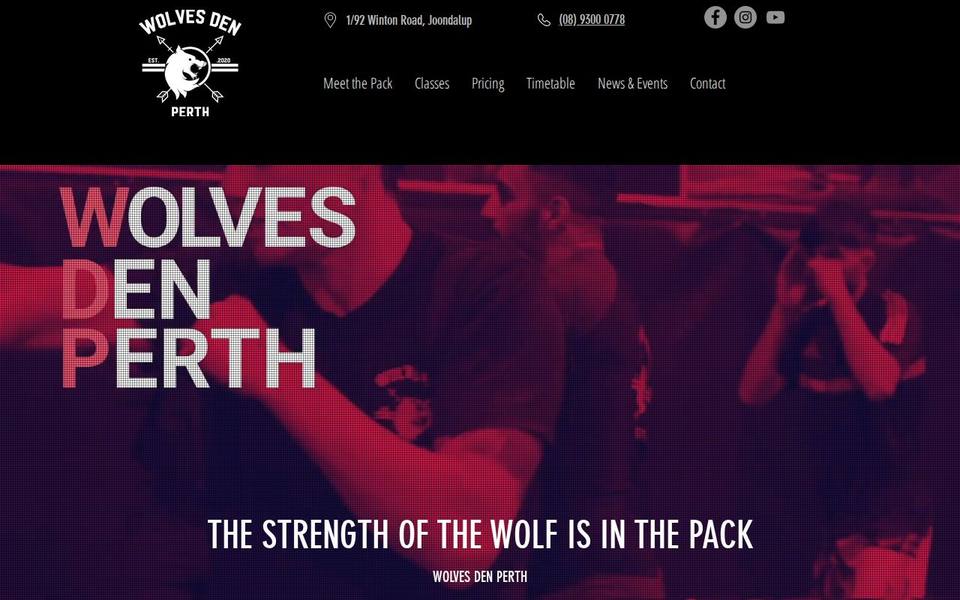 Wolves Den website
