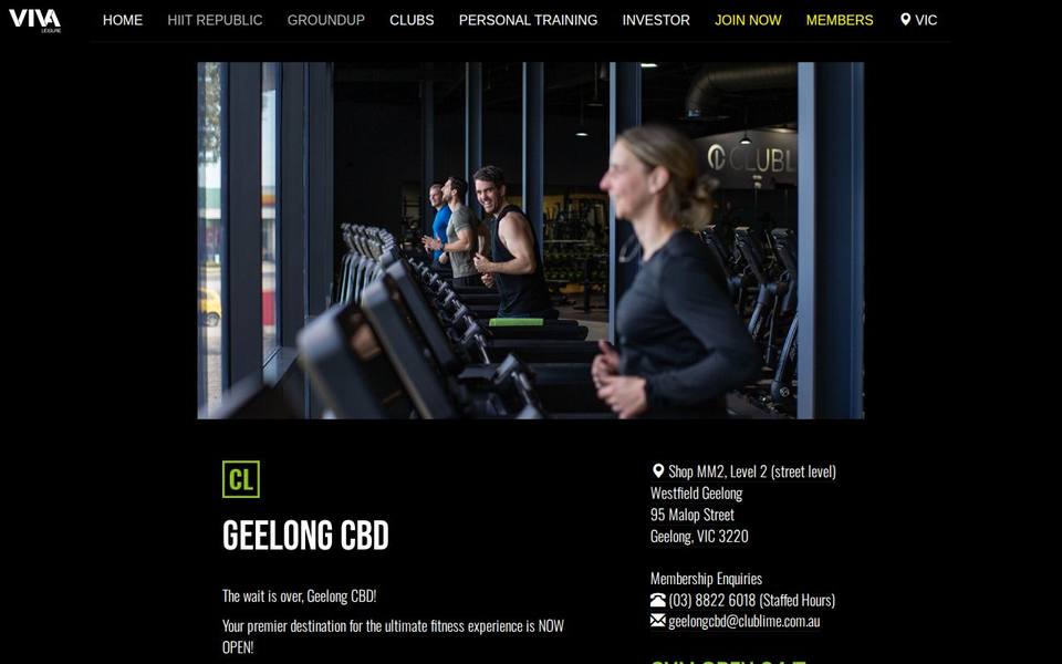 Club Lime Geelong Cbd website