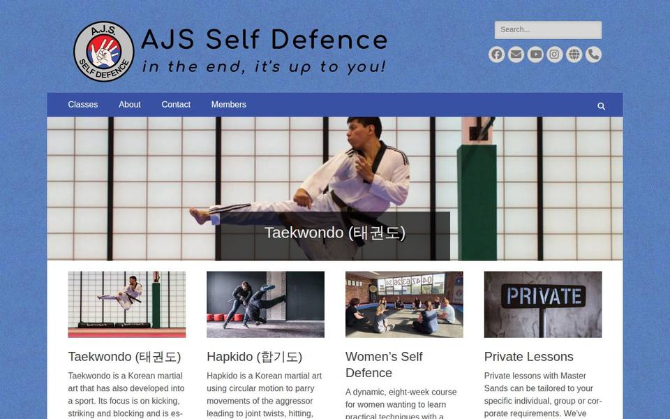 AJS Selfdefence website
