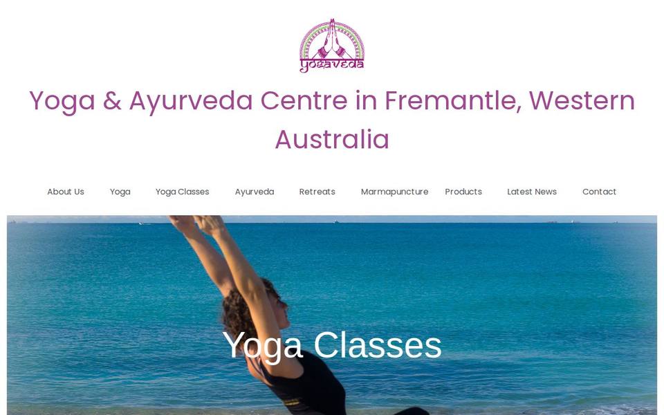 YogaVeda Wellness website