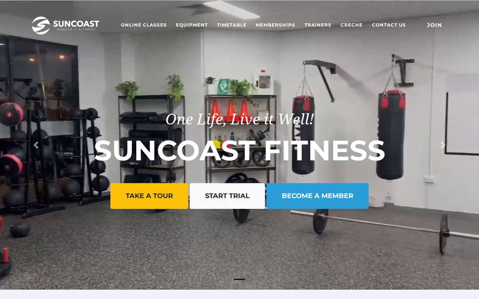 Suncoast Health and Fitness website