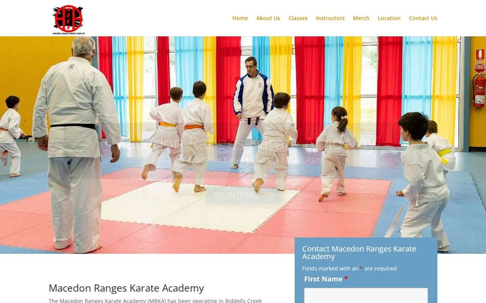 Macedon Ranges Karate Academy website