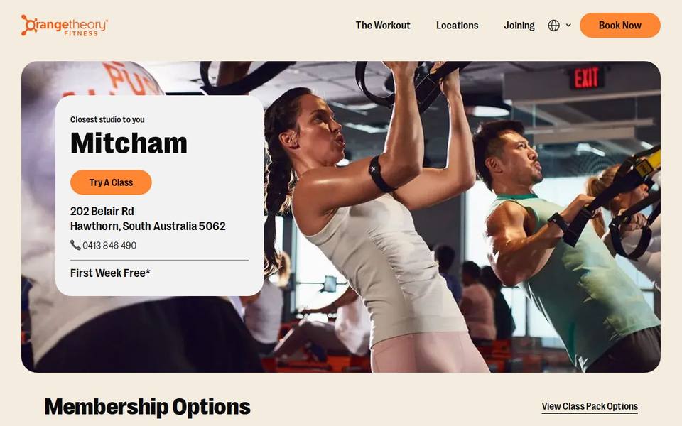 Orangetheory Fitness Mitcham website