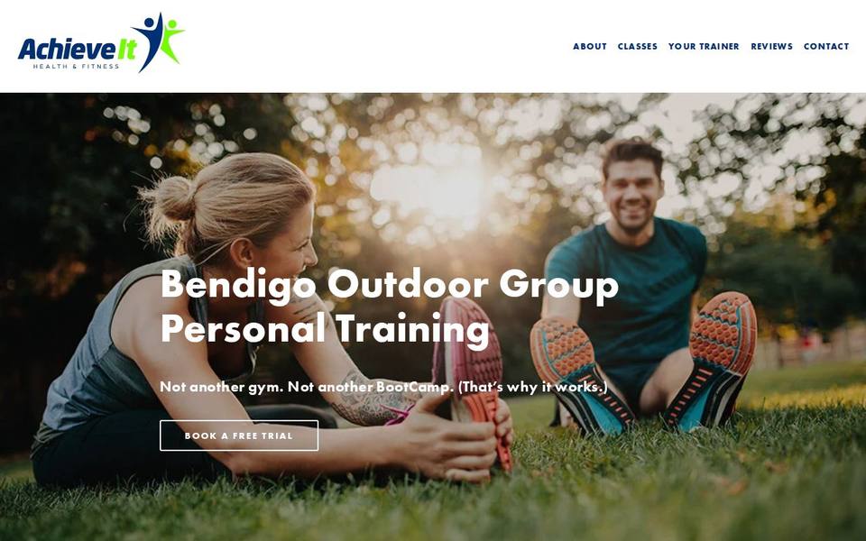 Achieve It Health and Fitness website