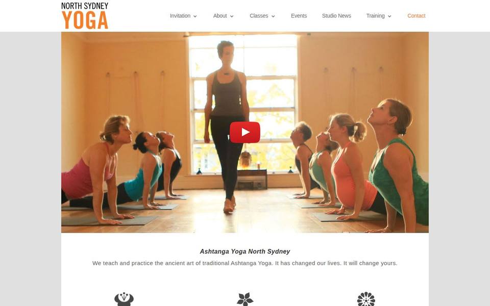 North Sydney Yoga website