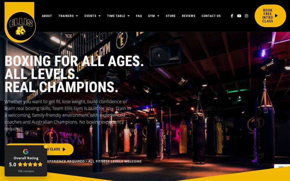 Team Ellis Gym website
