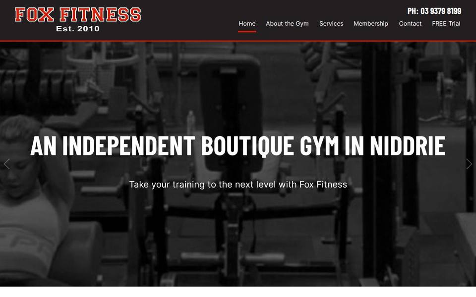 Fox Fitness Club website