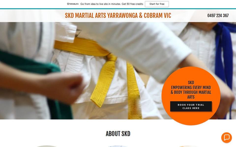 SKD Martial Arts Yarrawonga & Cobram website