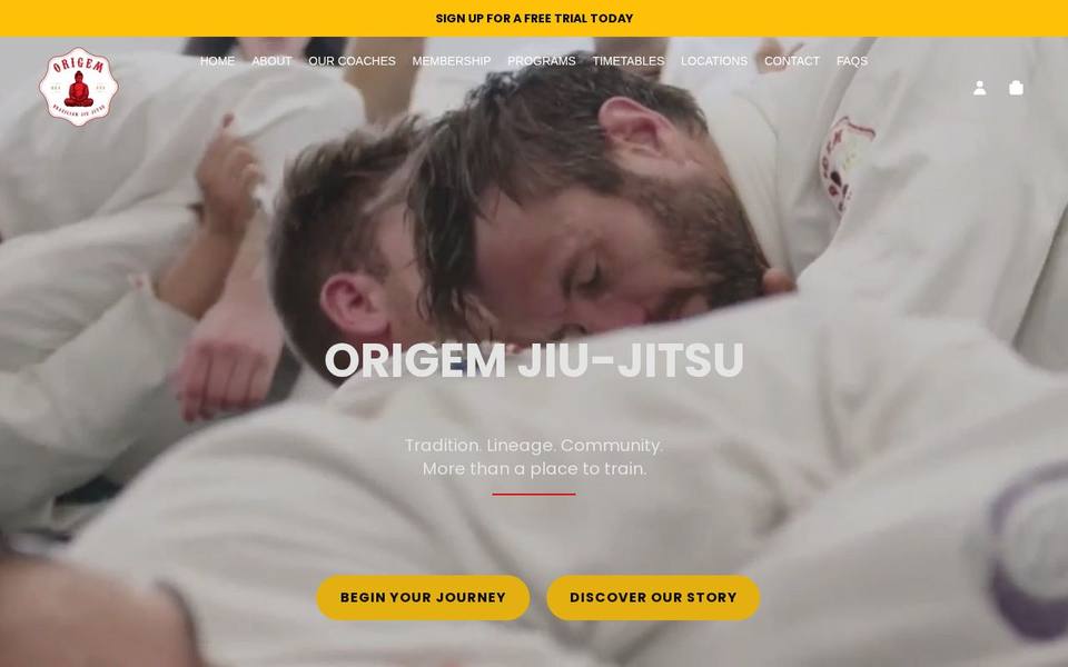 Origem Brazilian Jiu-Jitsu website