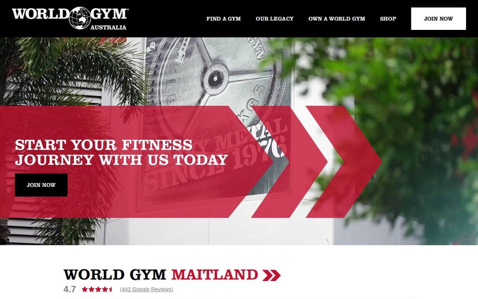 World Gym Maitland website