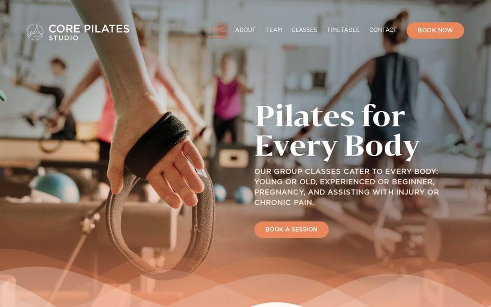 Core Pilates Studio website