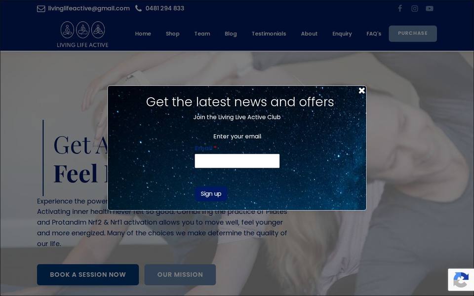 Living Life Active website