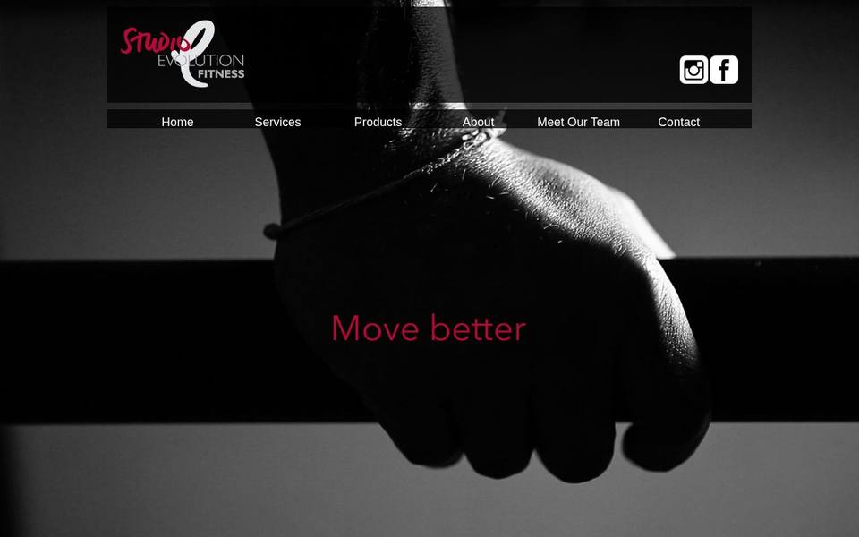 Studio Evolution Fitness website
