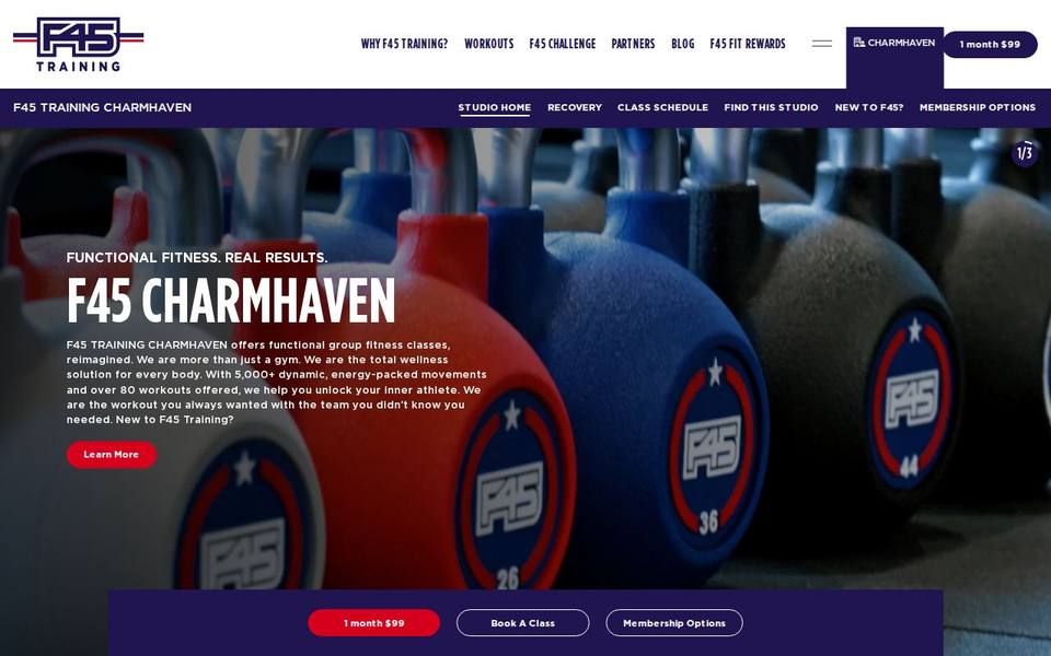 F45 Charmhaven website