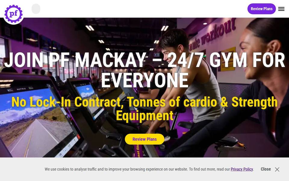 Planet Fitness Mackay website