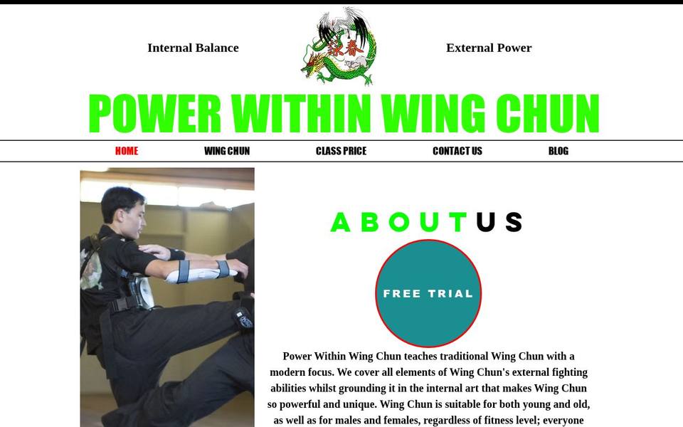 Power Within Wing Chun website