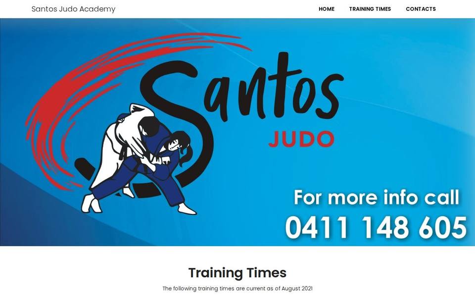 Santos Judo Academy website