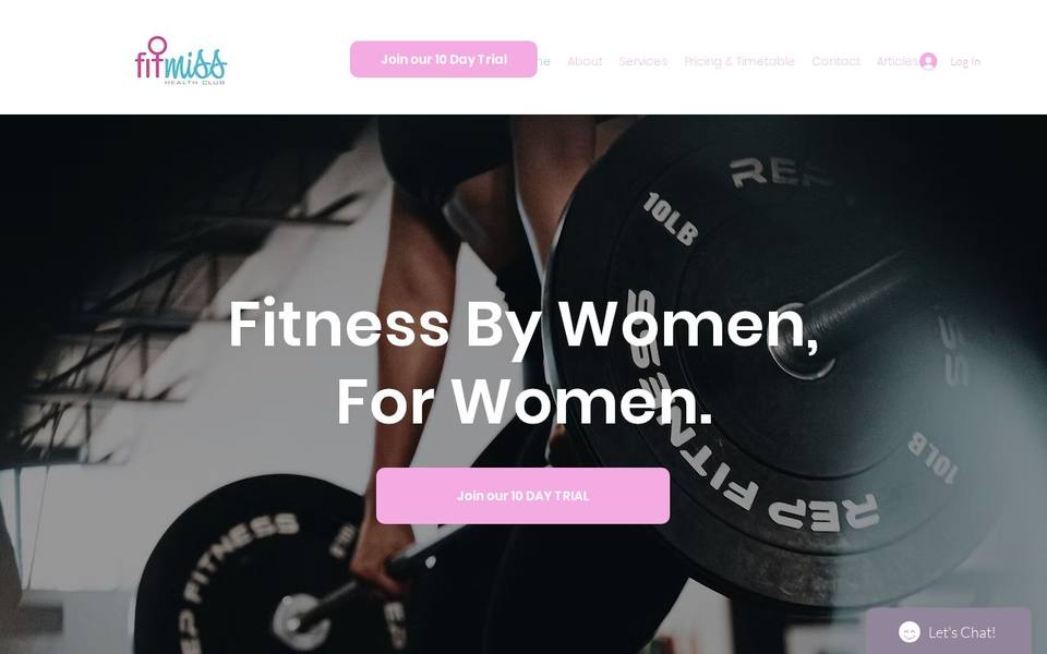 FitMiss Health Club website