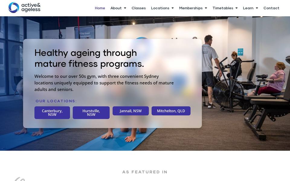 Active & Ageless Mitchelton Brisbane website