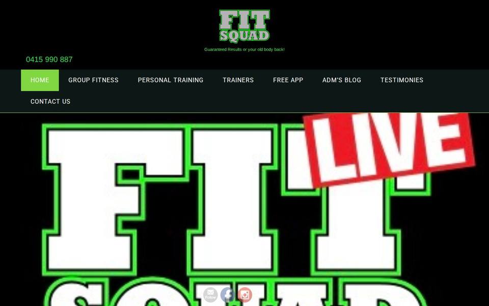Fit Squad website